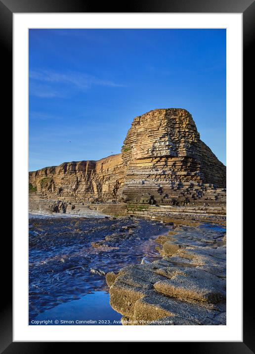 Nash Point, South Wales Framed Mounted Print by Simon Connellan