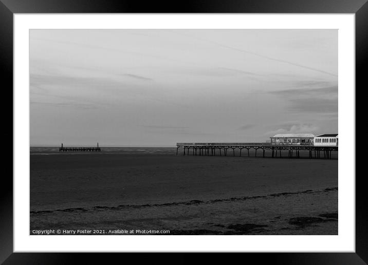 Lytham St. Annes pier Lancashire England Framed Mounted Print by Harry  Foster 