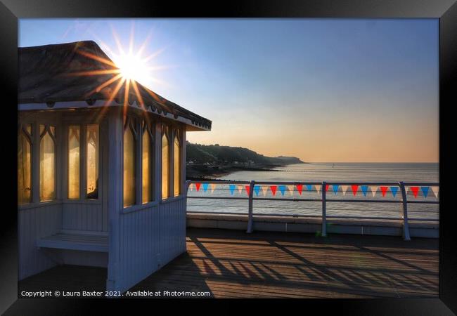 Pier Views at Cromer Framed Print by Laura Baxter