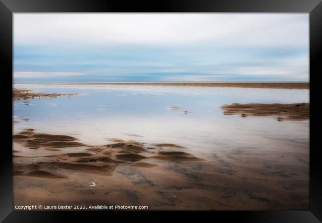After the tide at Titchwell Norfolk Framed Print by Laura Baxter