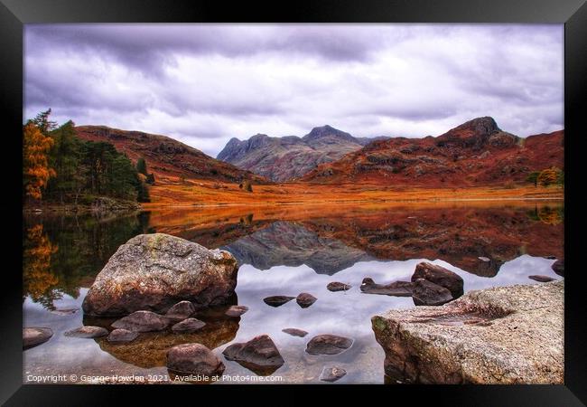 Blea Tarn in Autumn Framed Print by Denley Dezign