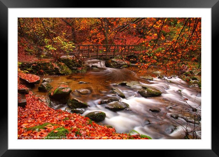 River Rothay Ambleside in Autumn Framed Mounted Print by Denley Dezign