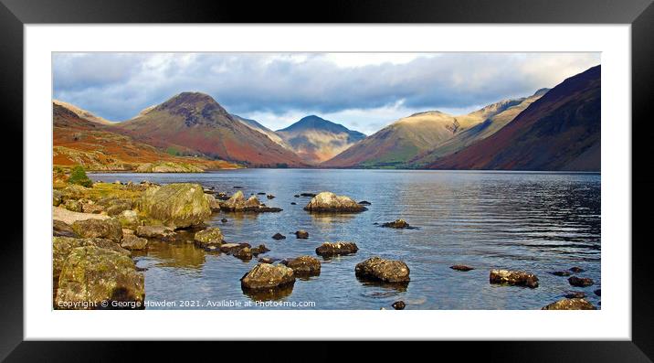 Moody Wastwater, The Lake District Framed Mounted Print by Denley Dezign