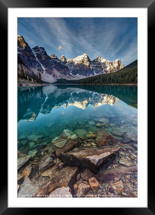 The Majestic Moraine Lake Framed Mounted Print by Pierre Leclerc Photography