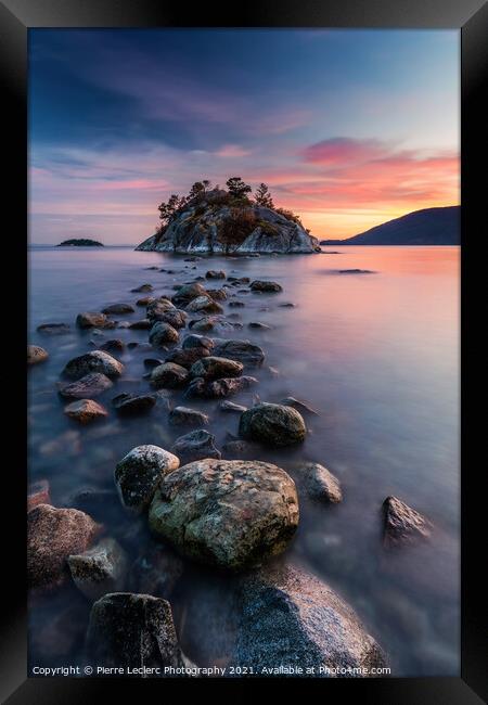 Rock Hopping at High Tide Framed Print by Pierre Leclerc Photography