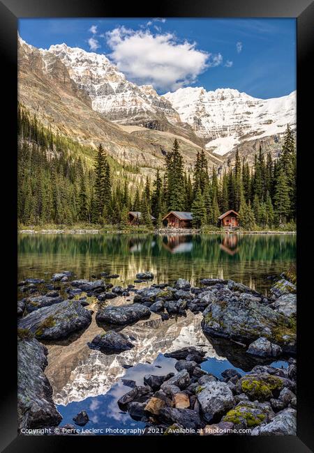 Lake O'Hara Lodge Scenic reflection Framed Print by Pierre Leclerc Photography