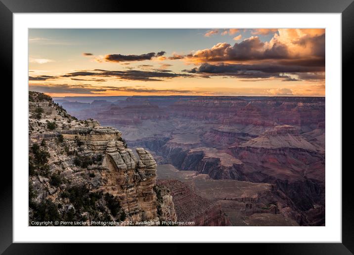 Canyon Sunset Tranquility Framed Mounted Print by Pierre Leclerc Photography