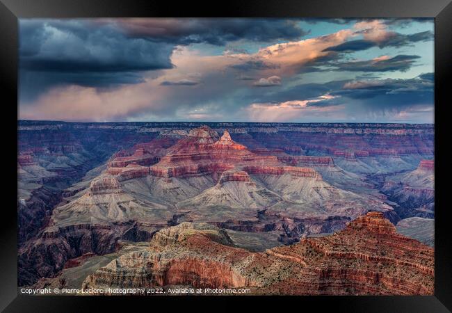 Dramatic Sky at the Grand Canyon Framed Print by Pierre Leclerc Photography