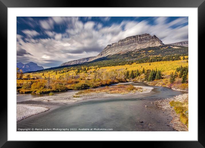 Fall colors in Glacier National Park Montana Framed Mounted Print by Pierre Leclerc Photography