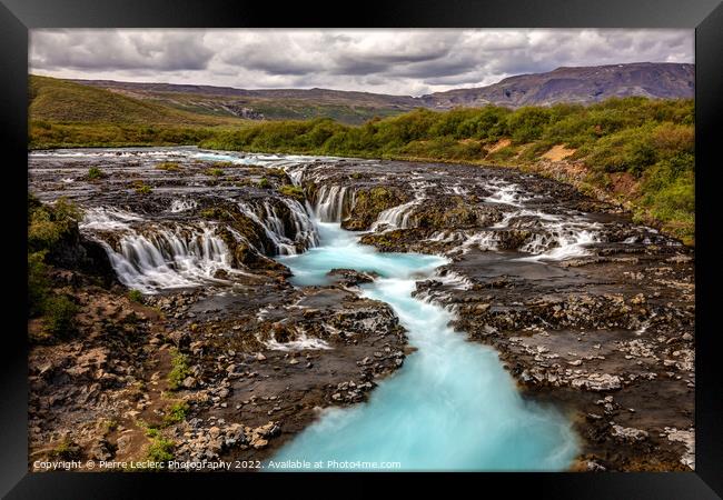 Blue Bruarfoss Iceland Framed Print by Pierre Leclerc Photography