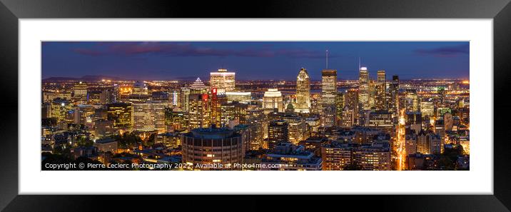 Montreal Twilight Metropolis Framed Mounted Print by Pierre Leclerc Photography