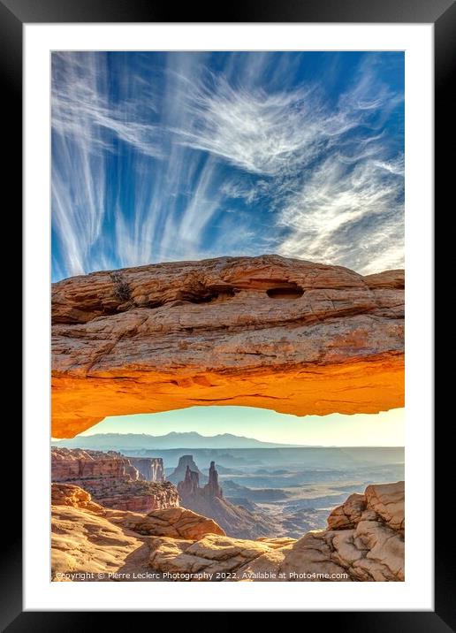 Mesa Arch Spectacular Sunrise  Framed Mounted Print by Pierre Leclerc Photography