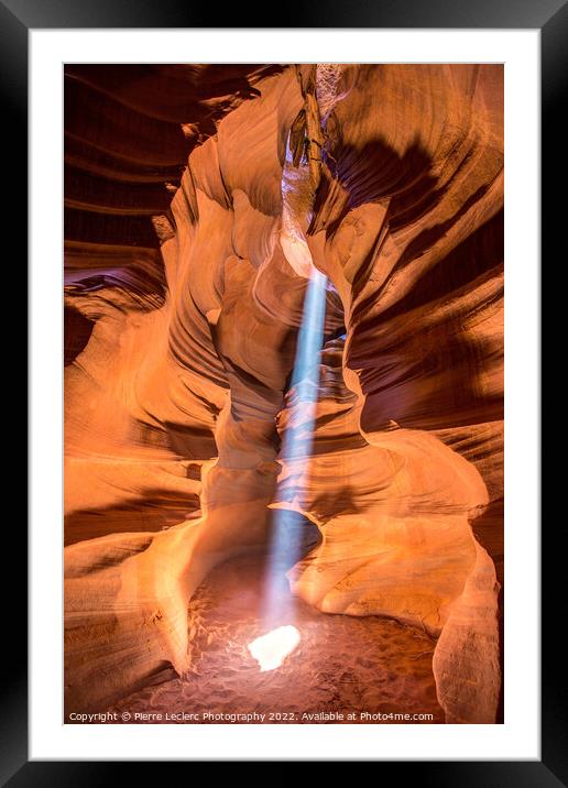 Sunbeam in Antelope Canyon Framed Mounted Print by Pierre Leclerc Photography