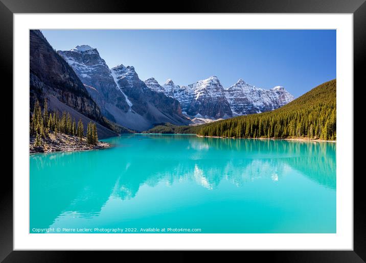 Beautiful Moraine Lake In Banff Framed Mounted Print by Pierre Leclerc Photography