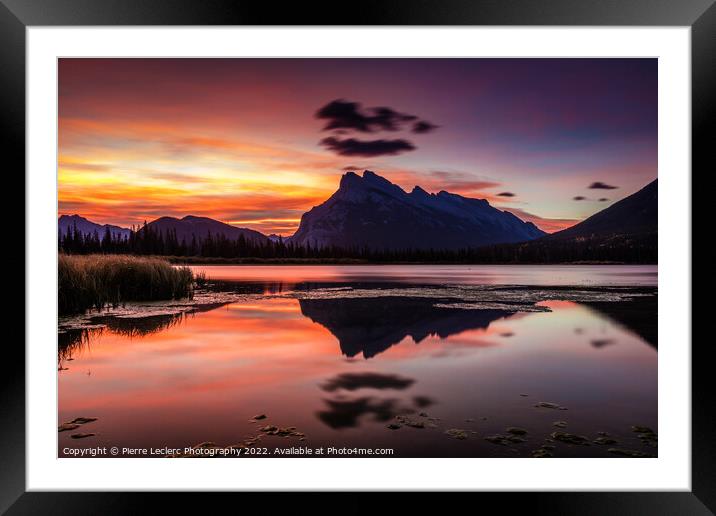 Mount Rundle Glorious Sunrise Framed Mounted Print by Pierre Leclerc Photography