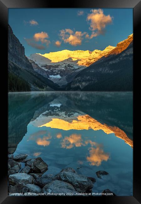 Calm morning at Lake Louise Framed Print by Pierre Leclerc Photography