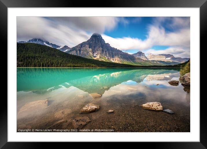 Mountain landscape and reflection Framed Mounted Print by Pierre Leclerc Photography