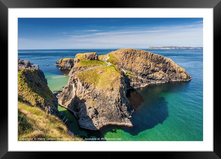 Carrick-a-Rede Rope Bridge Framed Mounted Print by Pierre Leclerc Photography