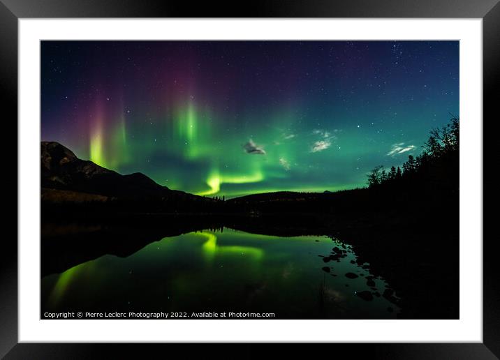 Northern Lights Magical Night Framed Mounted Print by Pierre Leclerc Photography