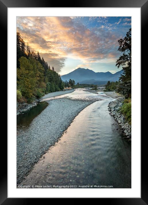 River Sunrise Framed Mounted Print by Pierre Leclerc Photography