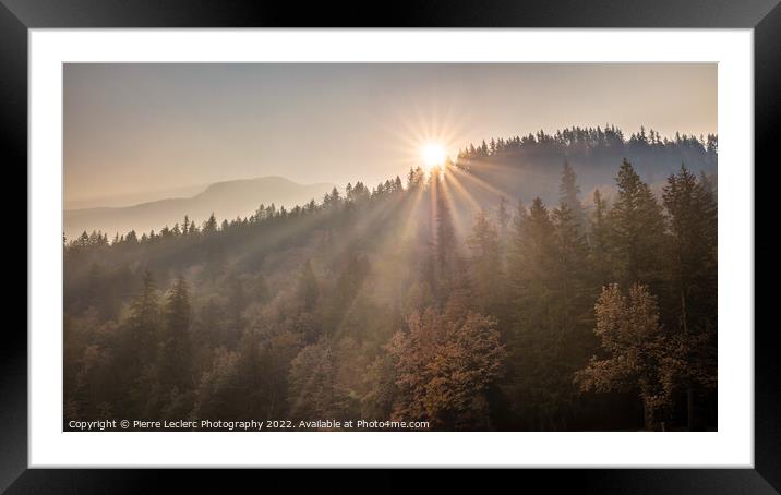 Sun Rising over Smoky Mountains Framed Mounted Print by Pierre Leclerc Photography