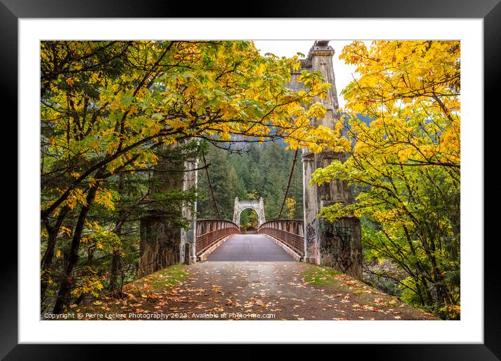 Alexandra Bridge, BC in Autumn Framed Mounted Print by Pierre Leclerc Photography