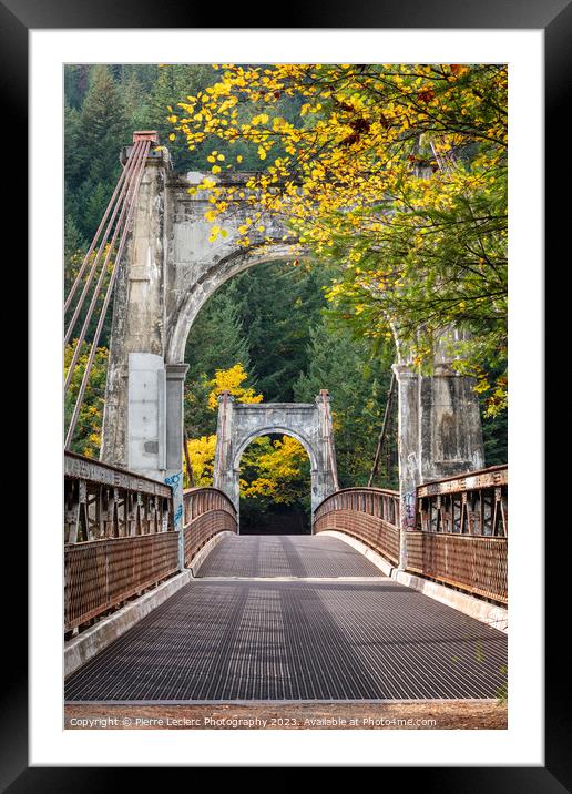 Fall Colors At Alexandra Bridge Framed Mounted Print by Pierre Leclerc Photography