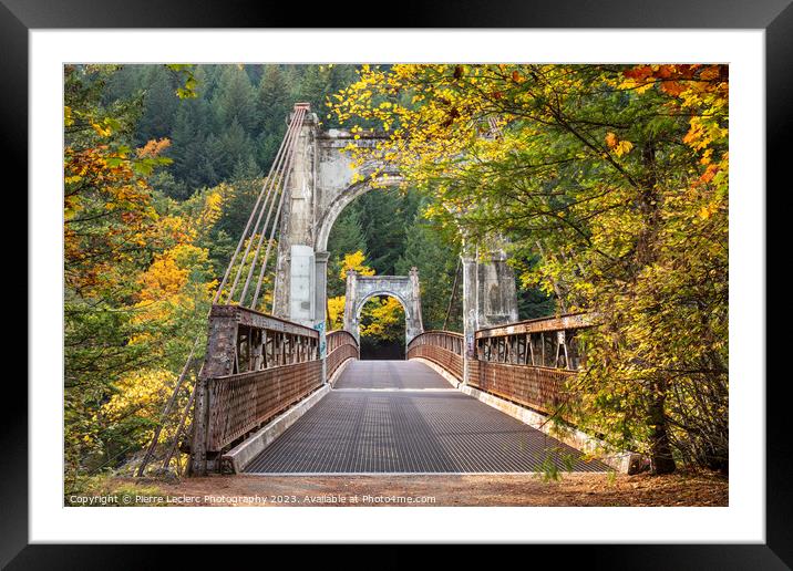 Scenic pedestrian bridge in Autumn Framed Mounted Print by Pierre Leclerc Photography