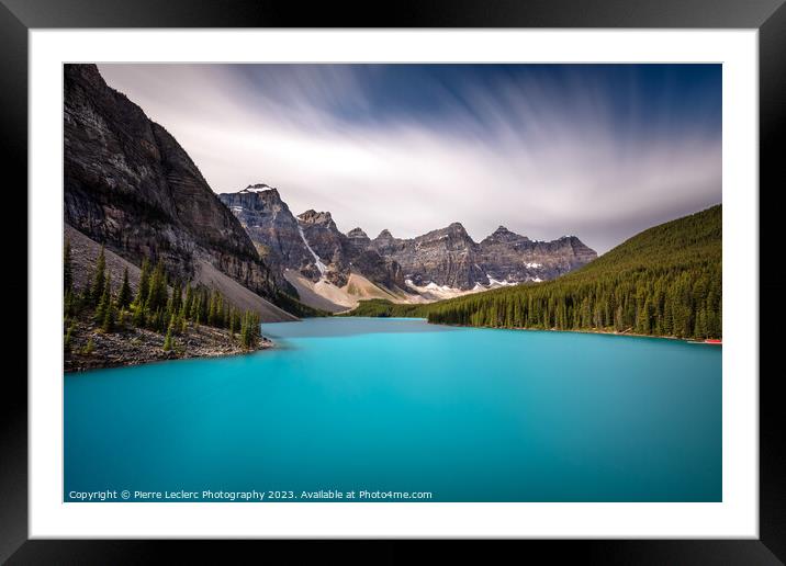 Blue Moraine Lake Dreamscape Framed Mounted Print by Pierre Leclerc Photography
