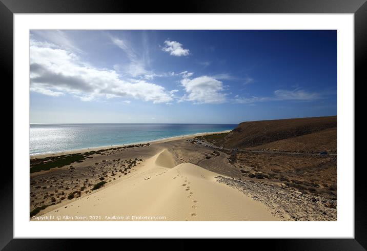 Fuerteventura beach Framed Mounted Print by Allan Jones