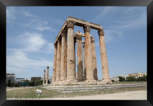 Temple of Olympian Zeus, Athens Framed Print by Allan Jones