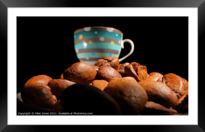 From bean to cup Framed Mounted Print by Allan Jones