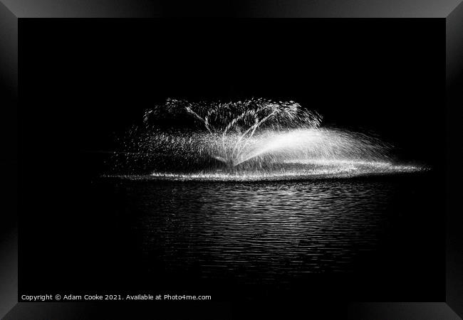 Water Fountain - Black & White | Hever Castle Framed Print by Adam Cooke