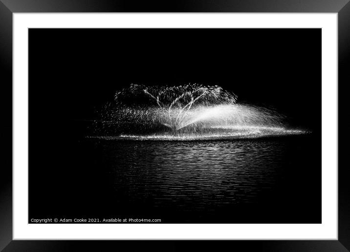 Water Fountain - Black & White | Hever Castle Framed Mounted Print by Adam Cooke