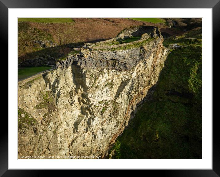 Ruins of The Courtyard | Tintagel Castle | Cornwal Framed Mounted Print by Adam Cooke
