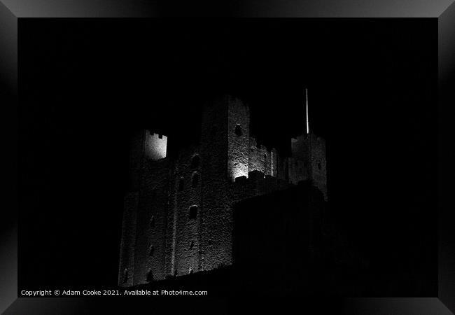 Rochester Castle | Black and White Framed Print by Adam Cooke