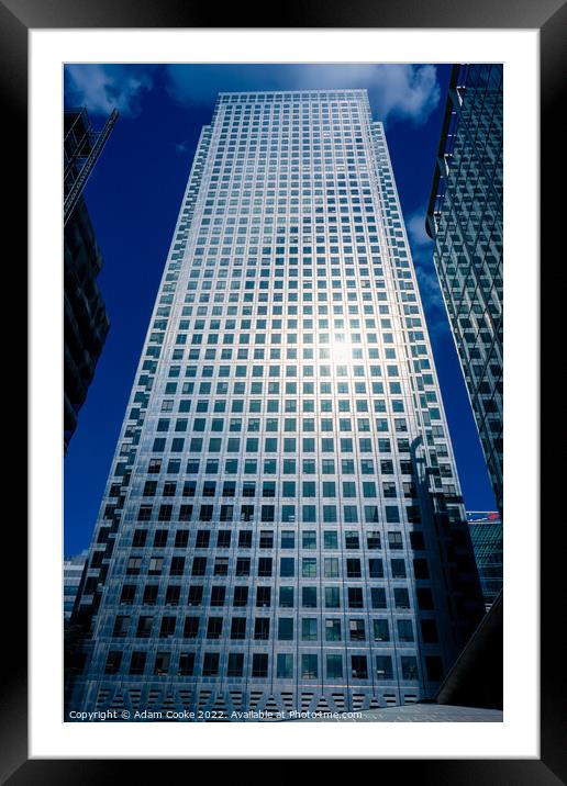 Canada Place | Canary Wharf Framed Mounted Print by Adam Cooke