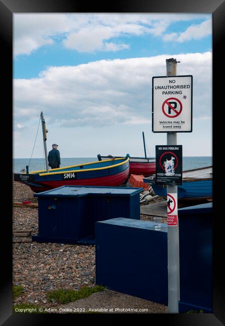 No Parking Your Boat | Worthing Framed Print by Adam Cooke