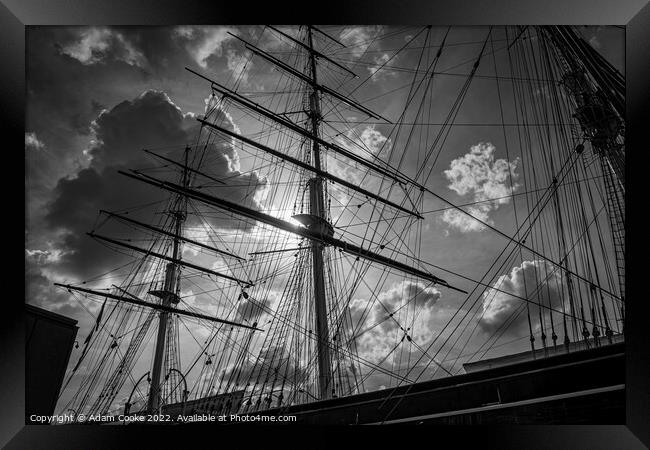 Cutty Sark Ship Framed Print by Adam Cooke