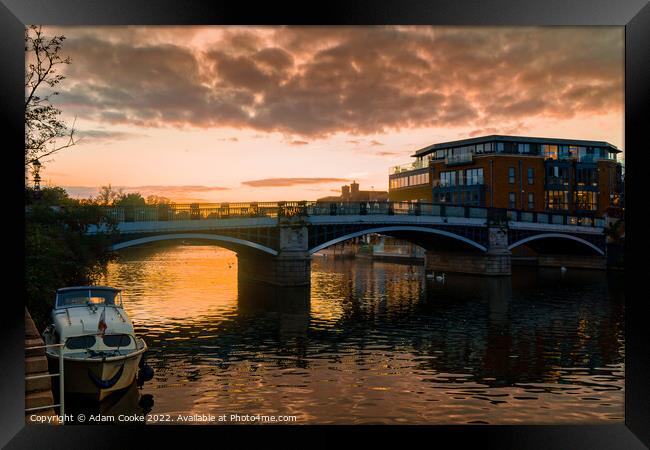 River Thames Sunset | Windsor Framed Print by Adam Cooke