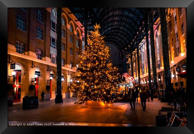 Christmas at Hays Galleria Framed Print by Adam Cooke