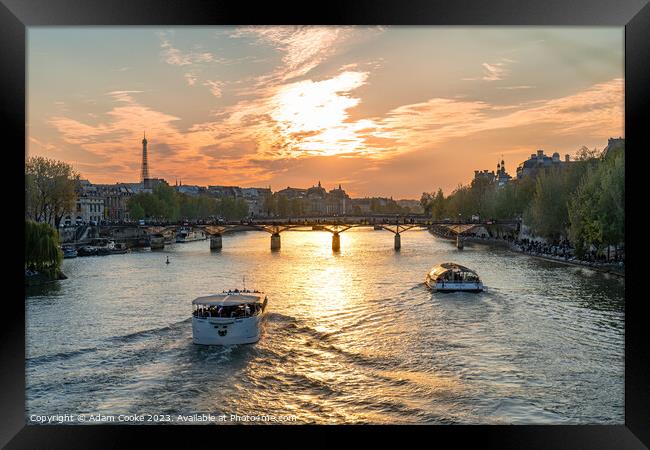 River Seine | Paris | France Framed Print by Adam Cooke