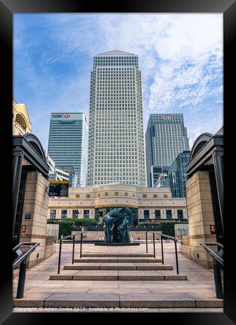 No1 Canada Square | Canary Wharf | London Framed Print by Adam Cooke