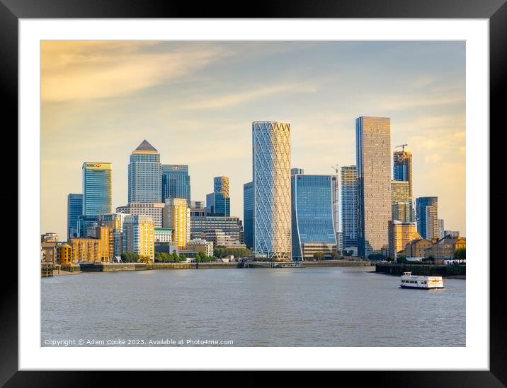 Canary Wharf | London Framed Mounted Print by Adam Cooke