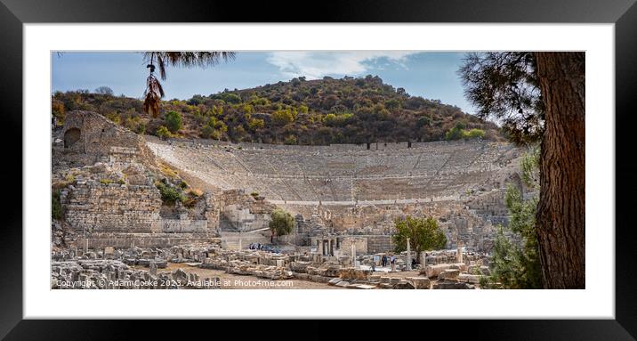 Ephesus Ancient Amphitheatre | Kushadasi | Turkey Framed Mounted Print by Adam Cooke