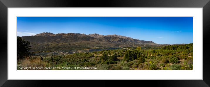 Mountain View from Vamos | Crete | Greece Framed Mounted Print by Adam Cooke