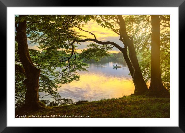 Serene Fishing Experience Framed Mounted Print by Arnie Livingston