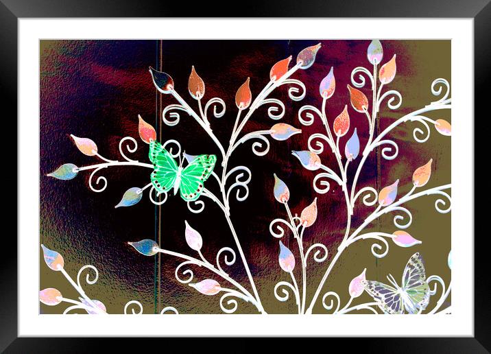 Green Butterfly Framed Mounted Print by Tony Mumolo