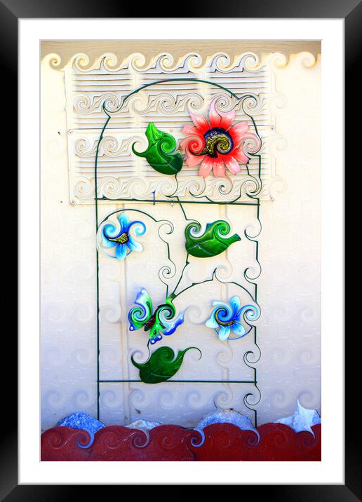 Curly Flowers Framed Mounted Print by Tony Mumolo