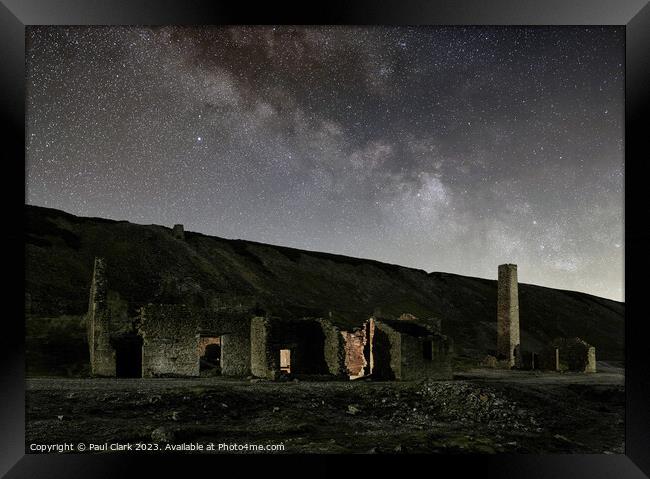 Old Gang Smelt Mill under the Milky Way Framed Print by Paul Clark